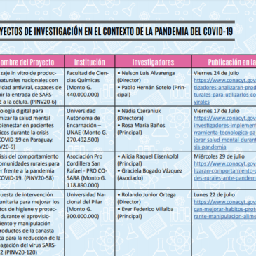 Enfoque intercultural para la gestión de riesgos ante la emergencia sanitaria por COVID 19 en comunidades indígenas de la región oriental y occidental del Paraguay – PINV20-266