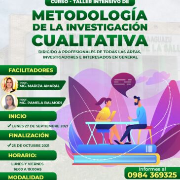 Curso Taller Intensivo de Metodología de la Investigación Cualitativa