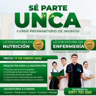 Inscripciones abiertas para el Curso Preparatorio de Ingreso 2022