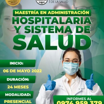 Inscripciones abiertas para la Maestría en Administración Hospatalaria y Sistema de Salud