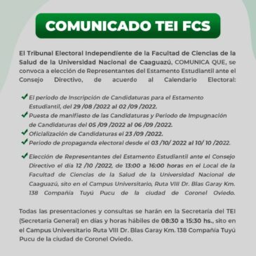 Comunicado TEI FCS