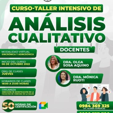 Curso-Taller Intensivo de Análisis Cualitativo
