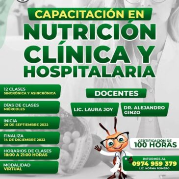 Plan de Capacitación – Curso en Nutrición Clínica y Hospitalaria
