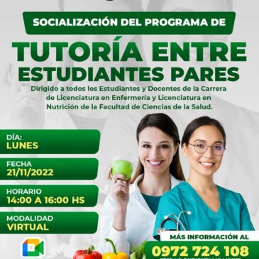 Jornada de inducción al PROGRAMA DE TUTORÍA ENTRE ESTUDIANTES PARES