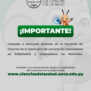 Llamado a concurso docente de la Facultad de Ciencias de la Salud