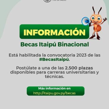 Convocatoria Habilitada Becas ITAIPU 2023