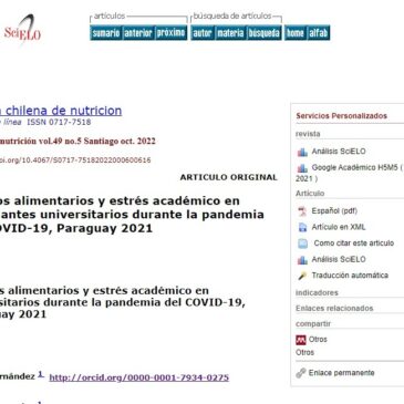Hábitos alimentarios y estrés académico en estudiantes universitarios durante la pandemia del COVID-19, Paraguay 2021