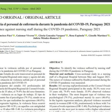 Violencia hacia el personal de enfermería durante la pandemia del COVID-19, Paraguay 2021