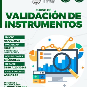 Plan de Capacitación – Curso de Validación de Instrumentos dirigido a Investigadores/as, Docentes, Estudiantes e interesados en general