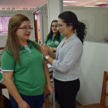 En el marco de las actividades de bioseguridad, se llevo a cabo la jornada de vacunación a los funcionarios administrativos de la FCS-UNCA
