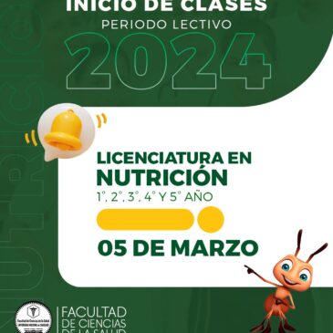 INICIO DE CLASES NUTRICIÓN!!