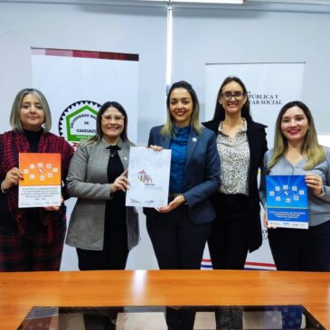 Acto de entrega de la renovación de convenio con el Ministerio de Salud Pública y Bienestar Social para el usufructo de los campos de práctica de la carrera de nutrición con vigencia por 3 años