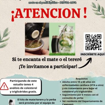 Convocatoria a Participantes para Estudio Científico sobre Yerba Mate y Tereré