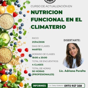 Curso de Actualización en Nutrición Funcional en el Climaterio
